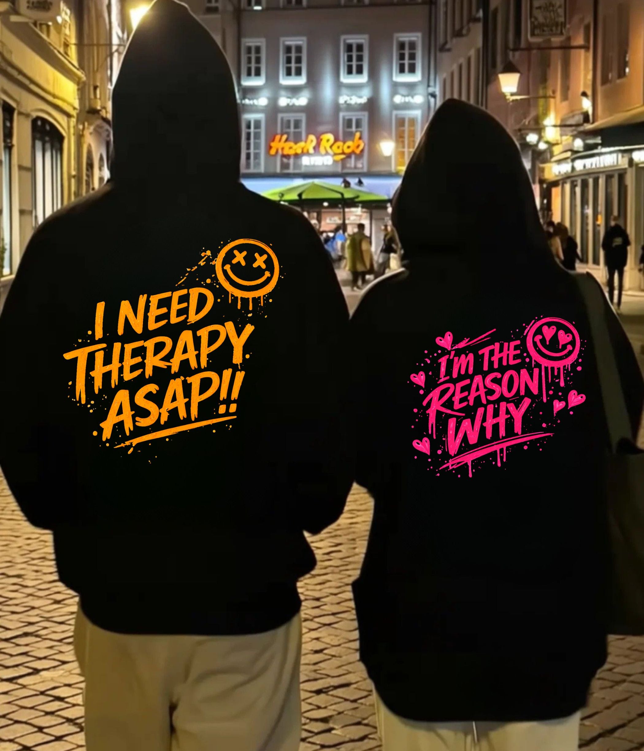 Therapy / Reason - Couple Hoodie Bundle