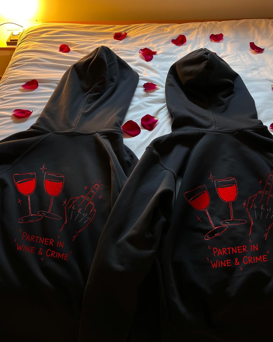 Partner in Wine & Crime - Couple Hoodie Bundle
