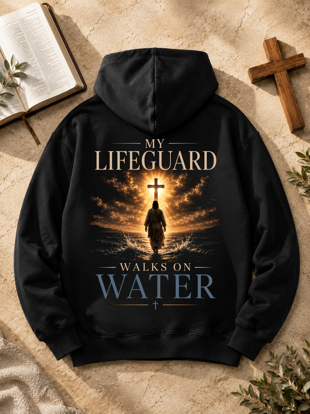 Lifeguard on water - Hoodie Unisex Backprint