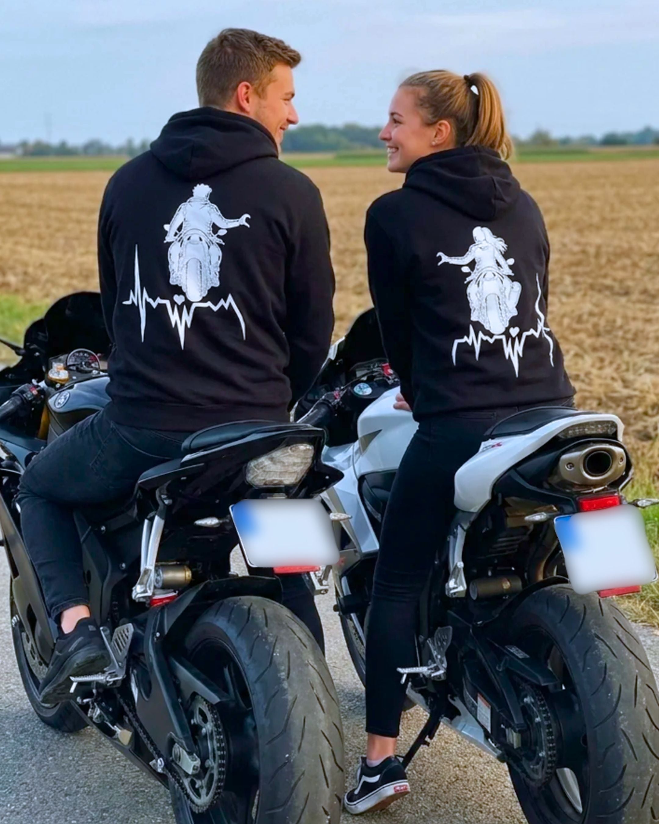 Heartbeat Biker - Couple Hoodie Bundle
