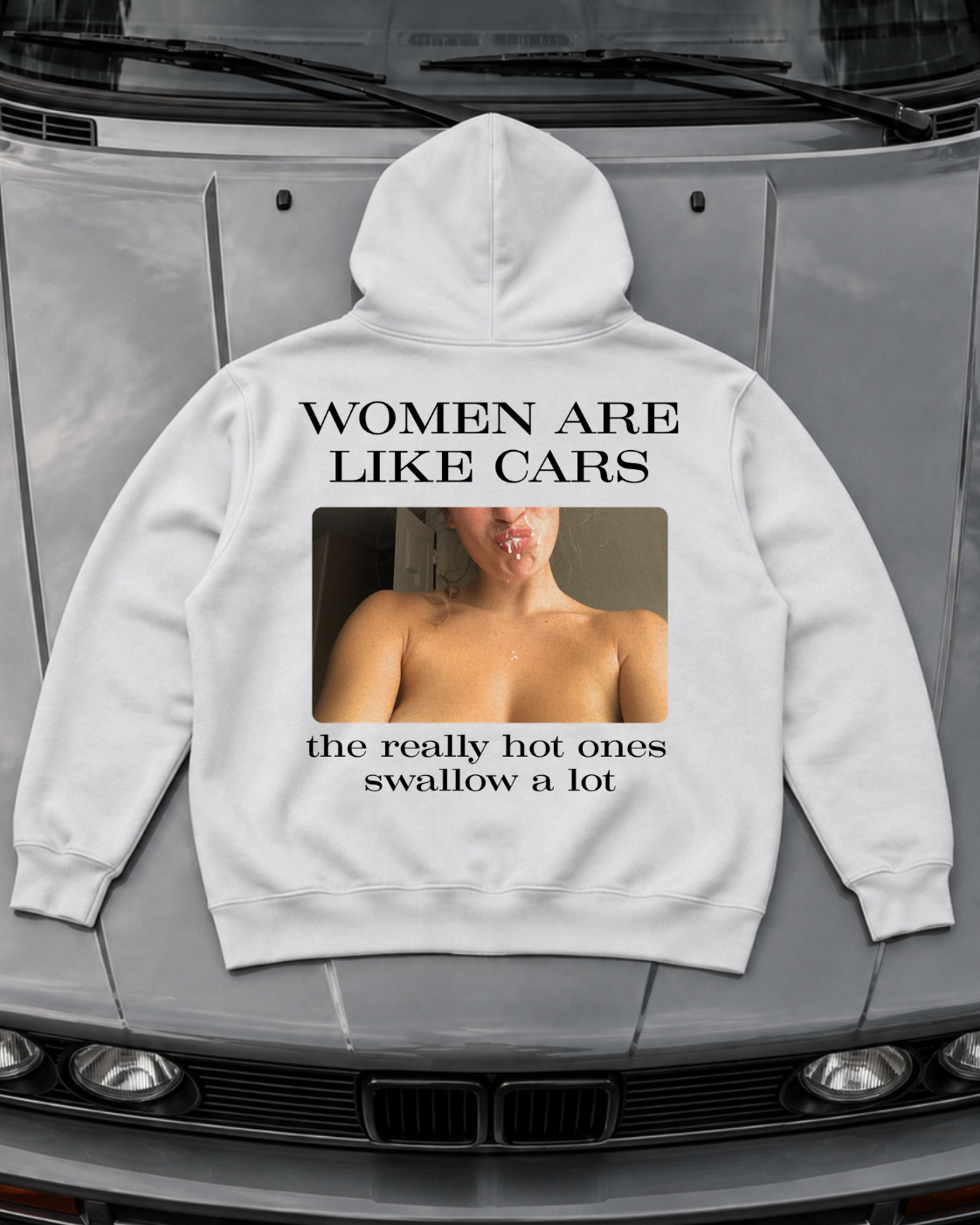 women like cars - Hoodie Unisex Backprint