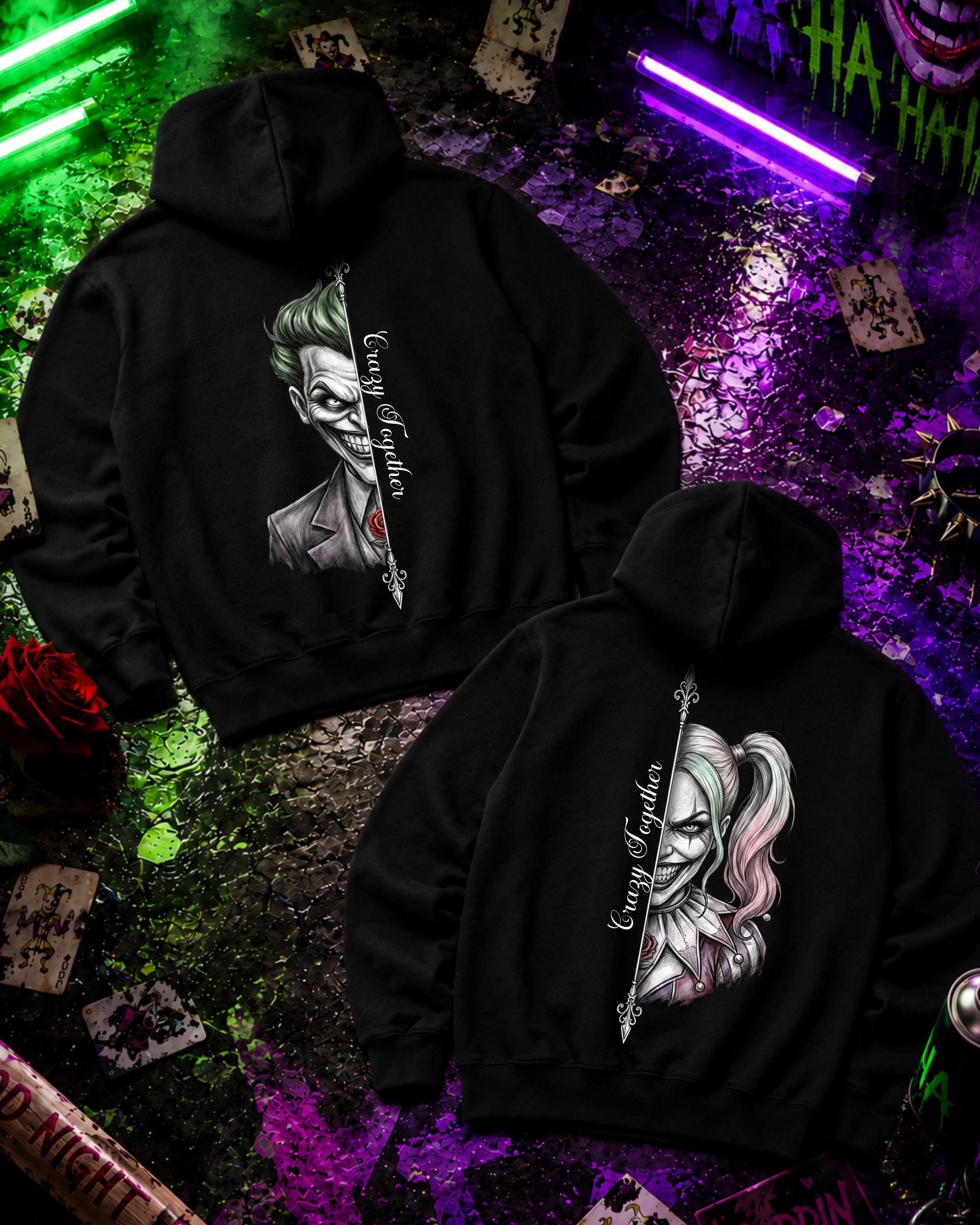 Crazy Together Real - Couple Hoodie Bundle