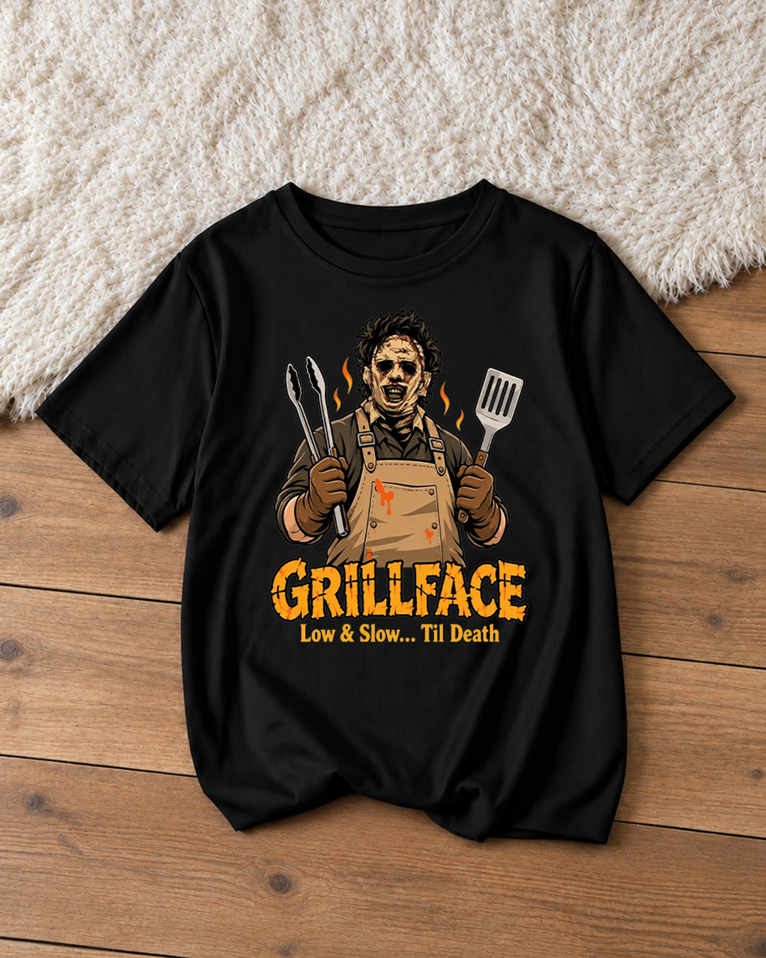 Grillface - Funny BBQ Halloween Shirt