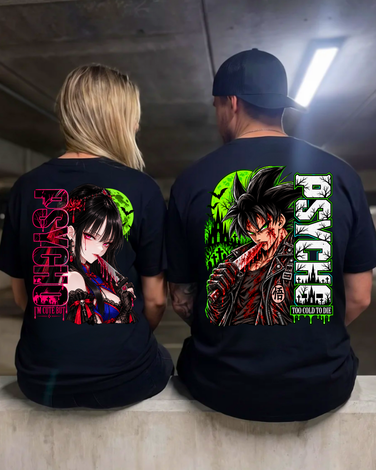 Anime Couple - Halloween Couple Shirt Bundle
