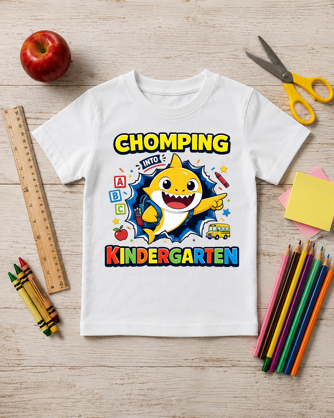 Chomping Into Kindergarten - Perfect First Day Of School Shirt - Unisex