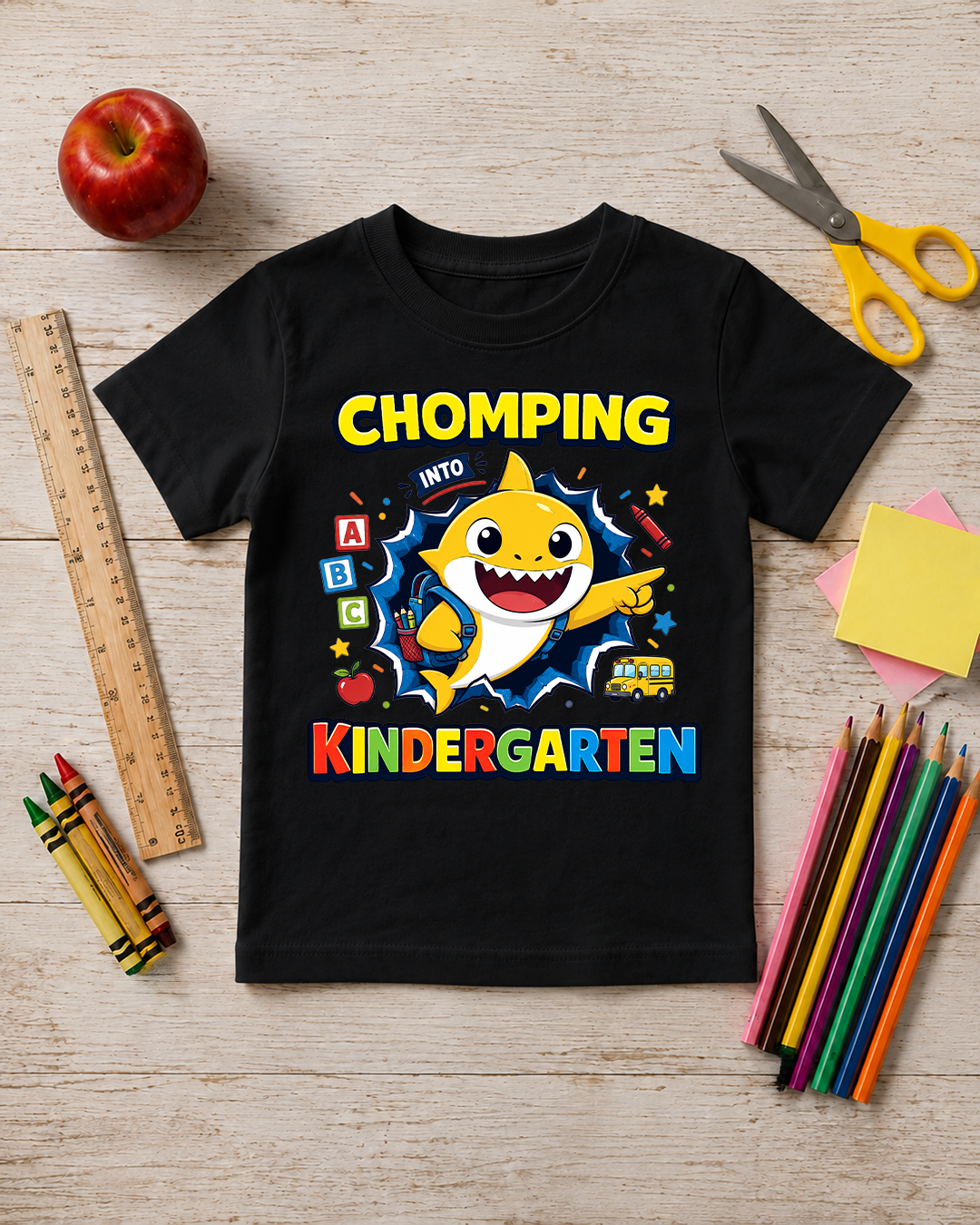 Chomping Into Kindergarten - Perfect First Day Of School Shirt - Unisex