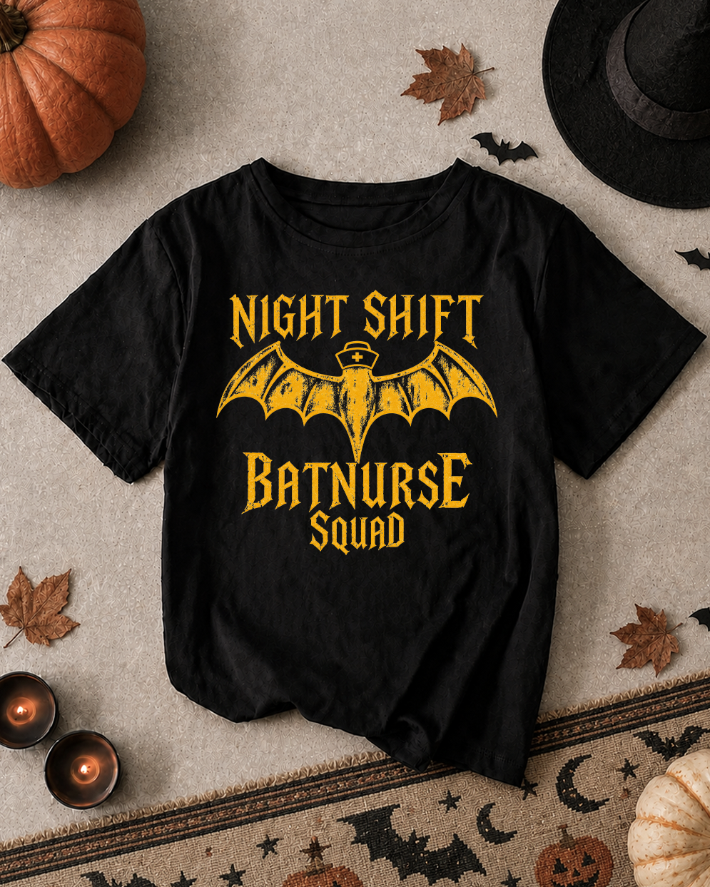 Bat Nurse Night Shift Squad Shirt for Halloween
