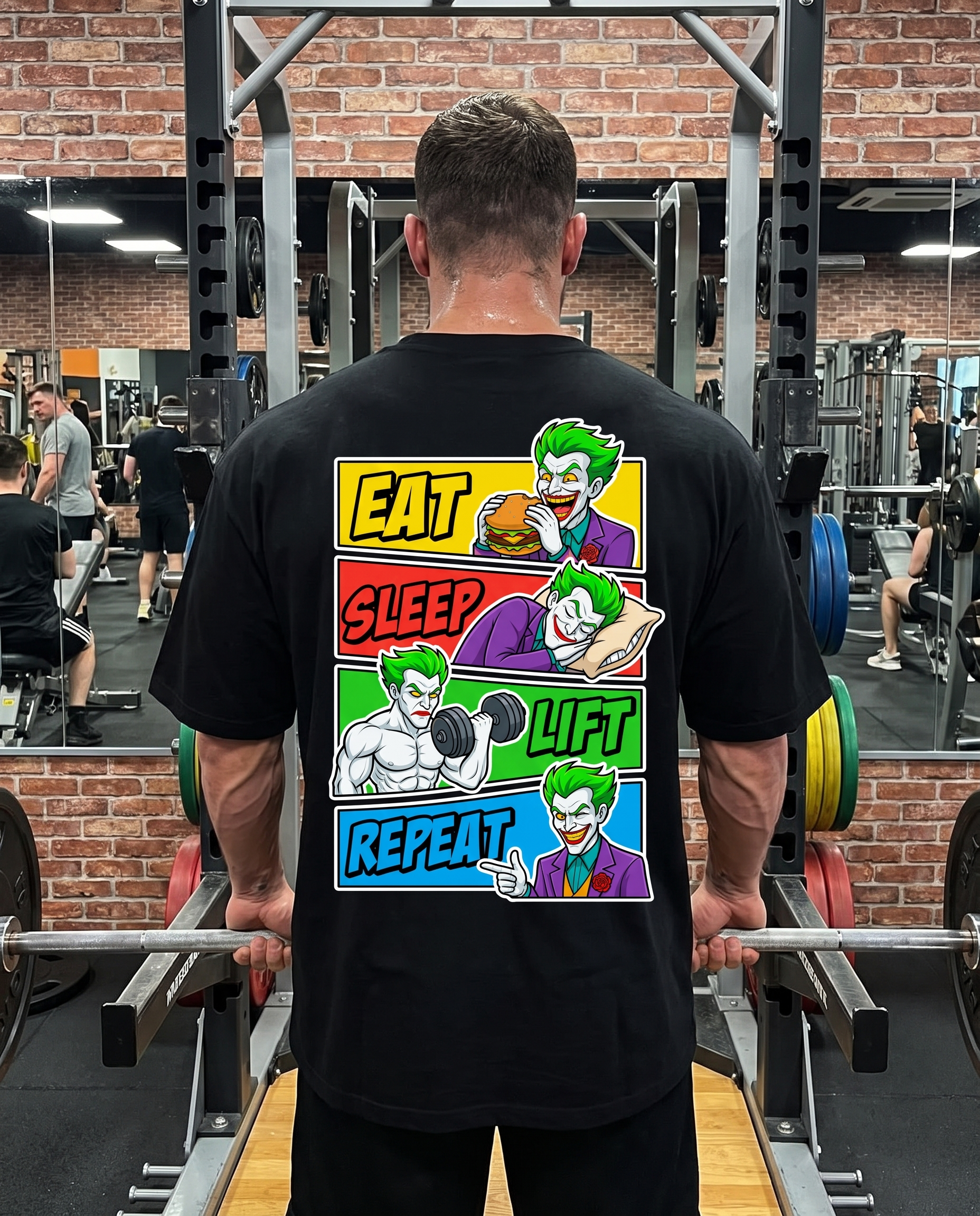 Eat Sleep Lift Repeat Clown Boy - Oversized Shirt