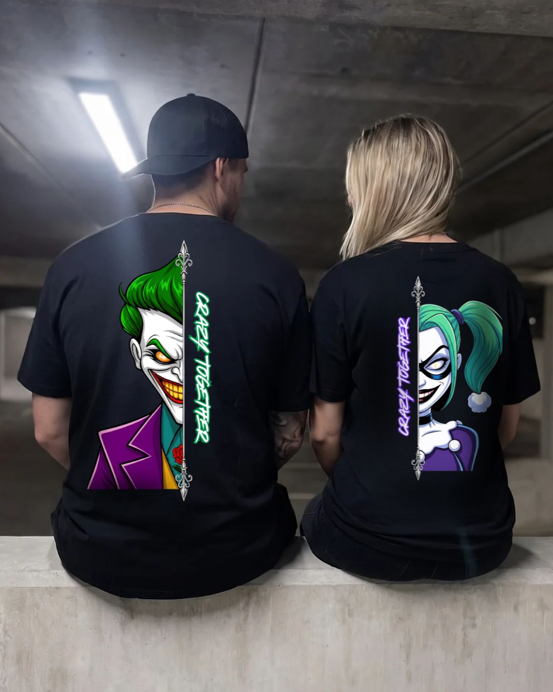Crazy Together Cartoon - Couple Shirt Bundle