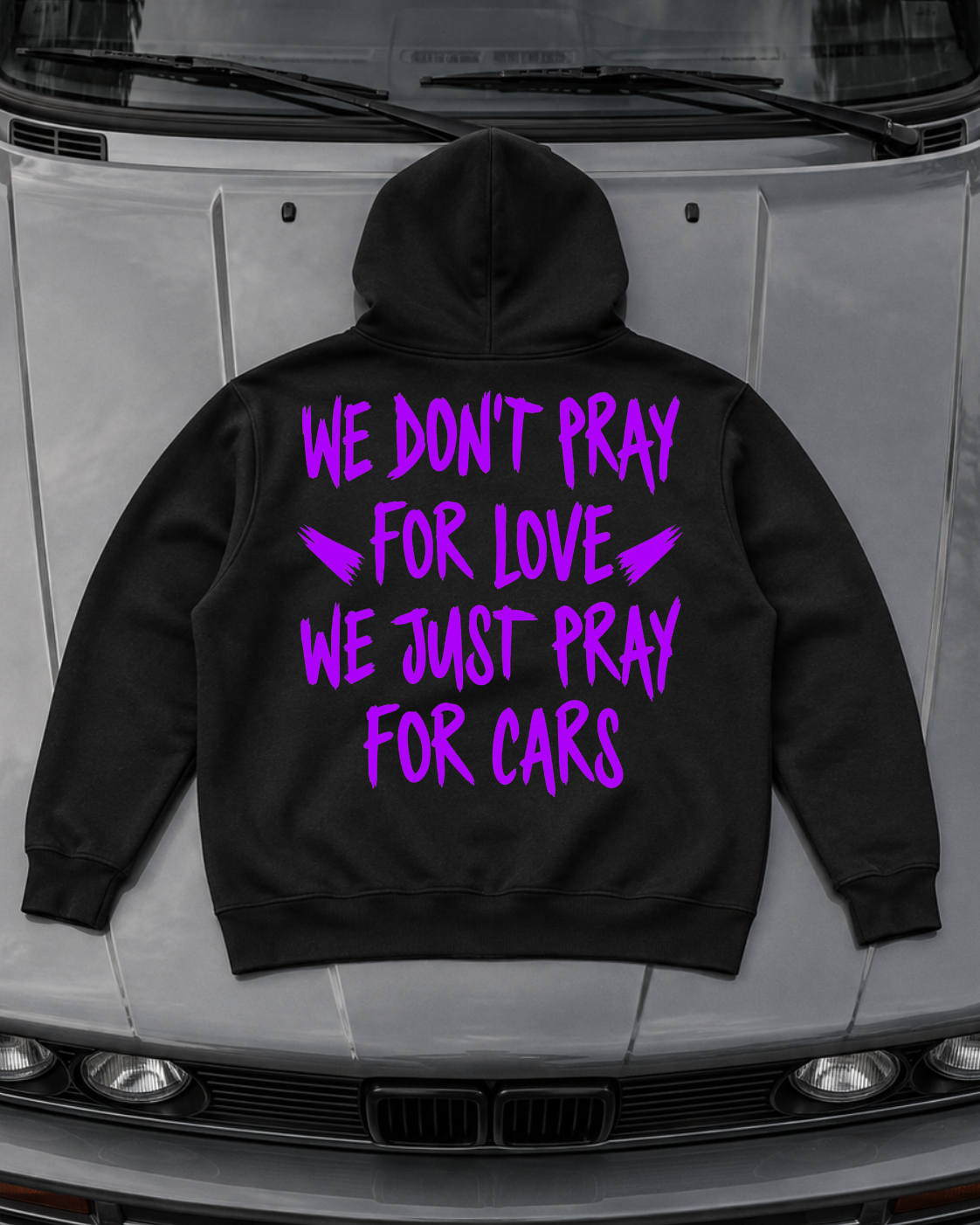 pray for cars - Hoodie Unisex Backprint