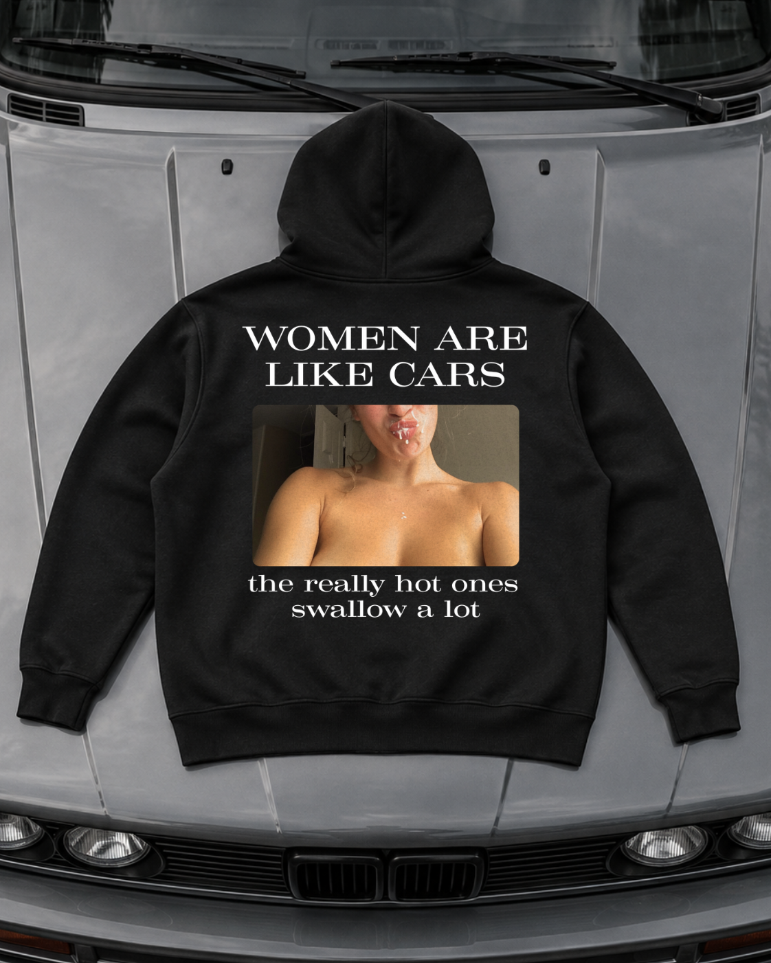 women like cars - Hoodie Unisex Backprint