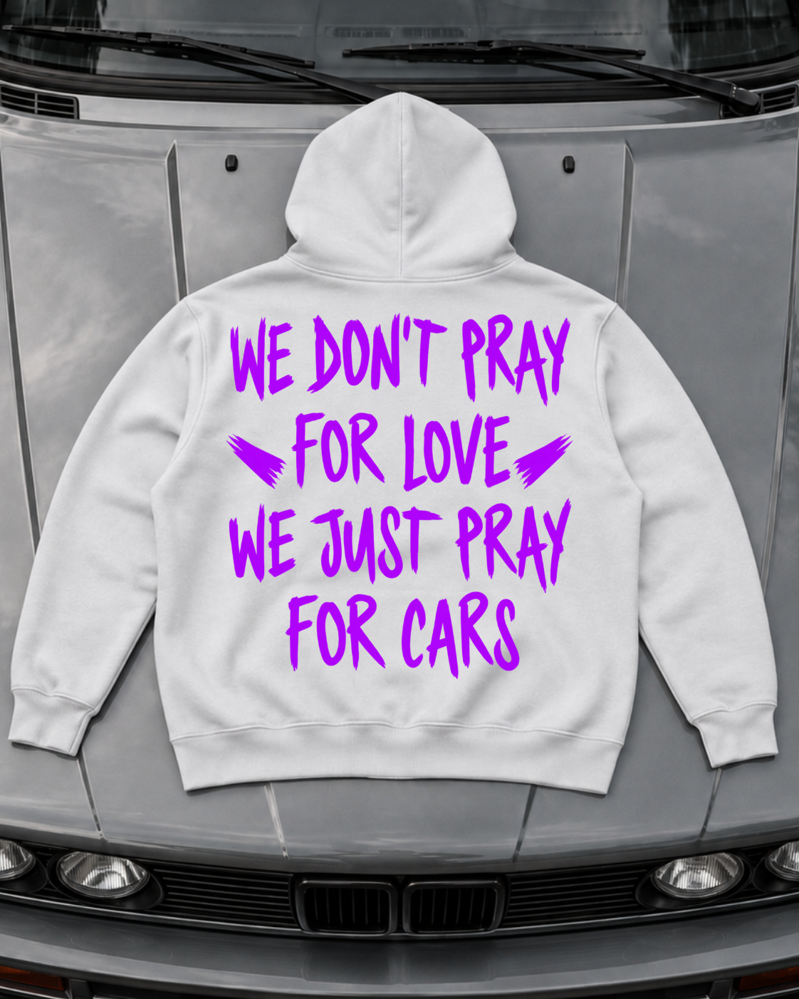 pray for cars - Hoodie Unisex Backprint