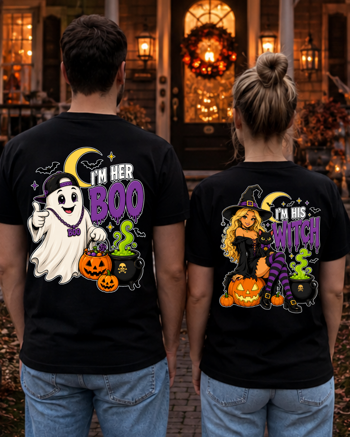 Her Boo / His Witch - Couple Shirt Bundle