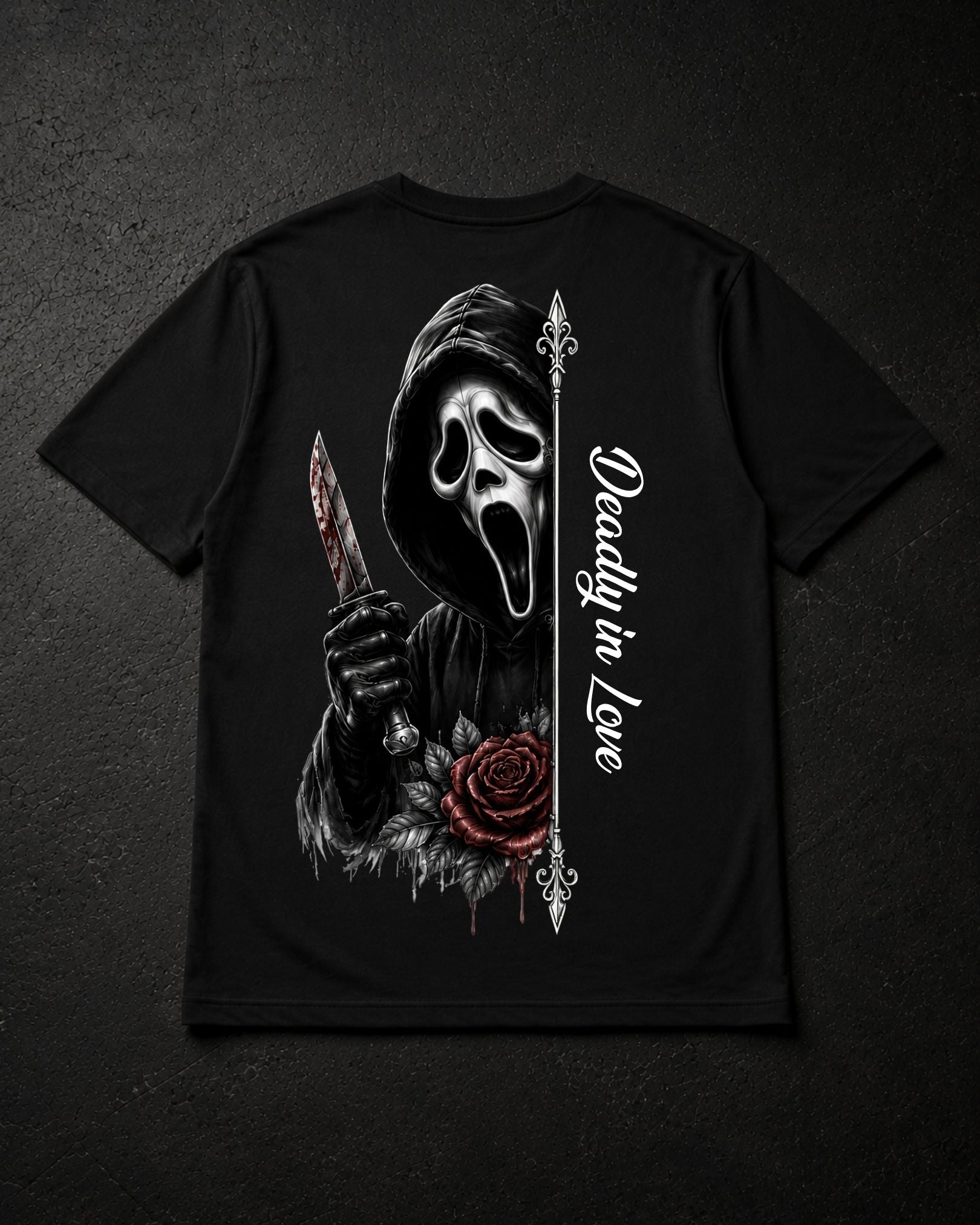 Deadly in Love  - Premium Shirt Unisex Backprint ***