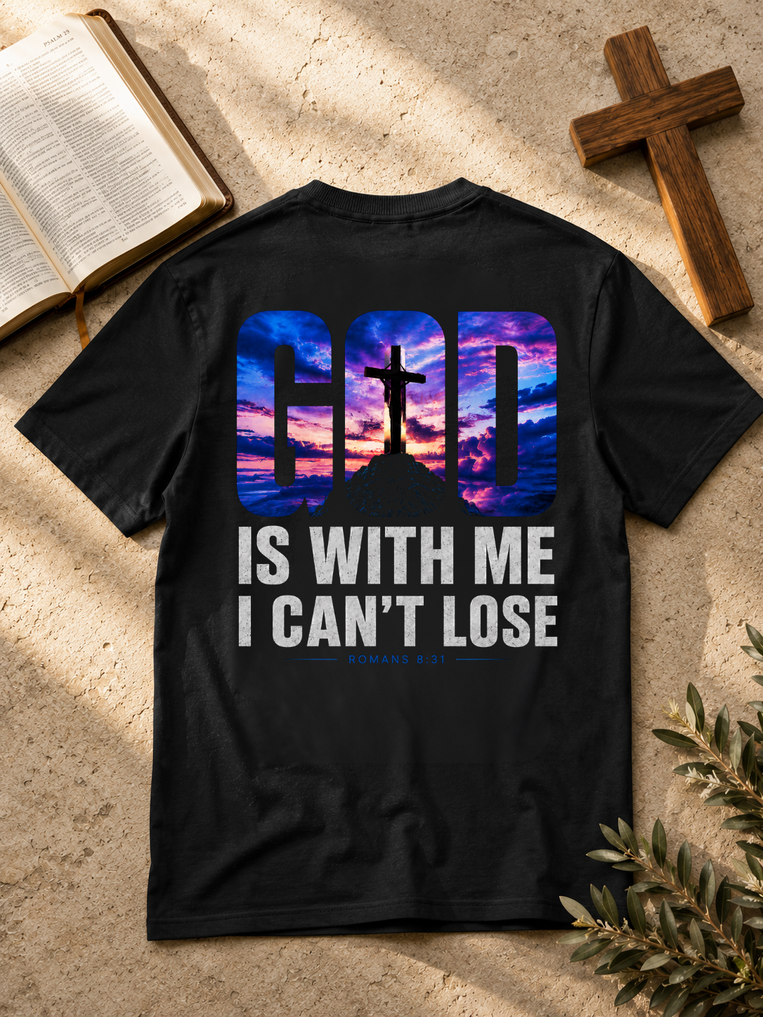 God is with me - Shirt Unisex Backprint