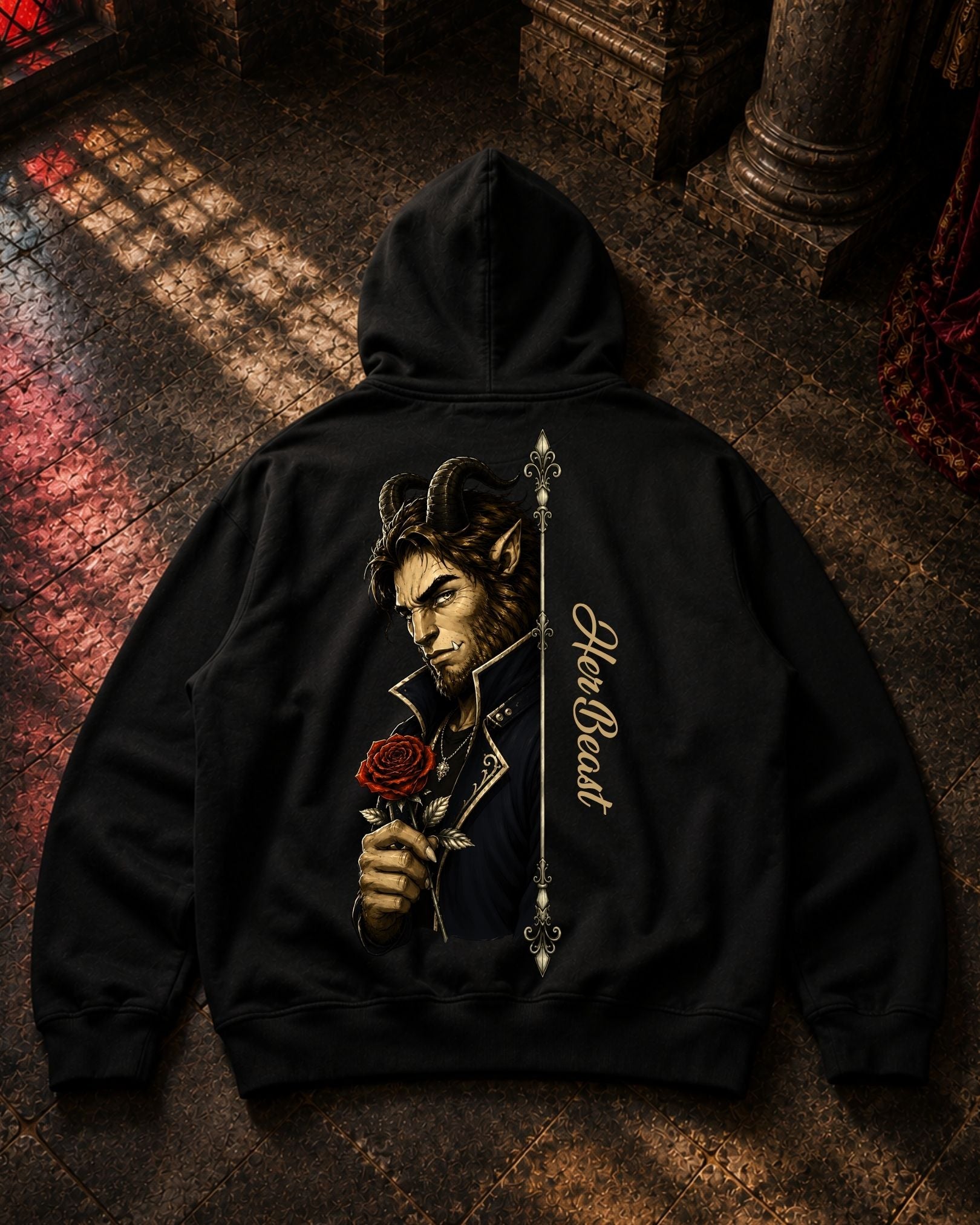 Her Beast Real - Premium Hoodie Unisex Backprint ***