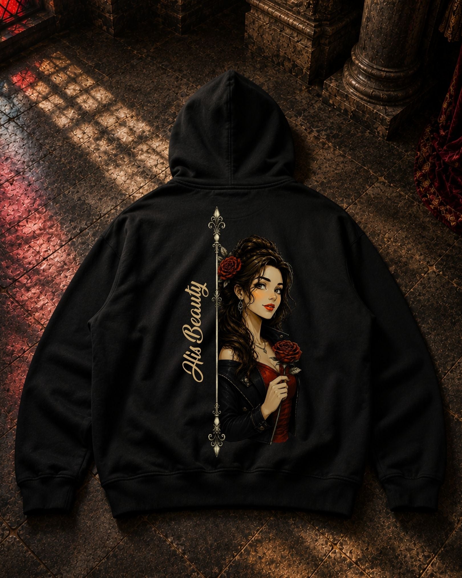 His Beauty Real - Premium Hoodie Unisex Backprint ***