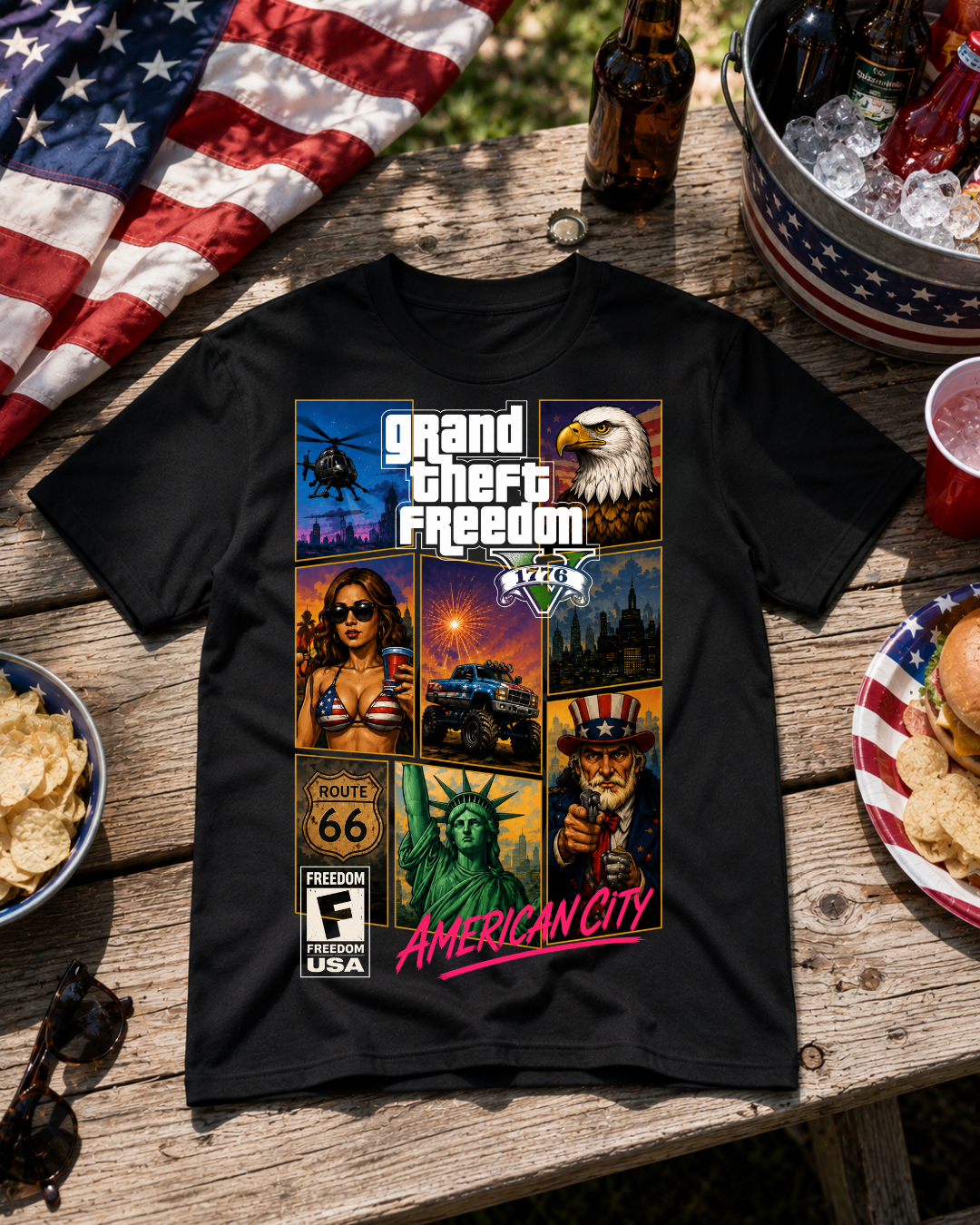 grand theft freedom - Shirt Unisex