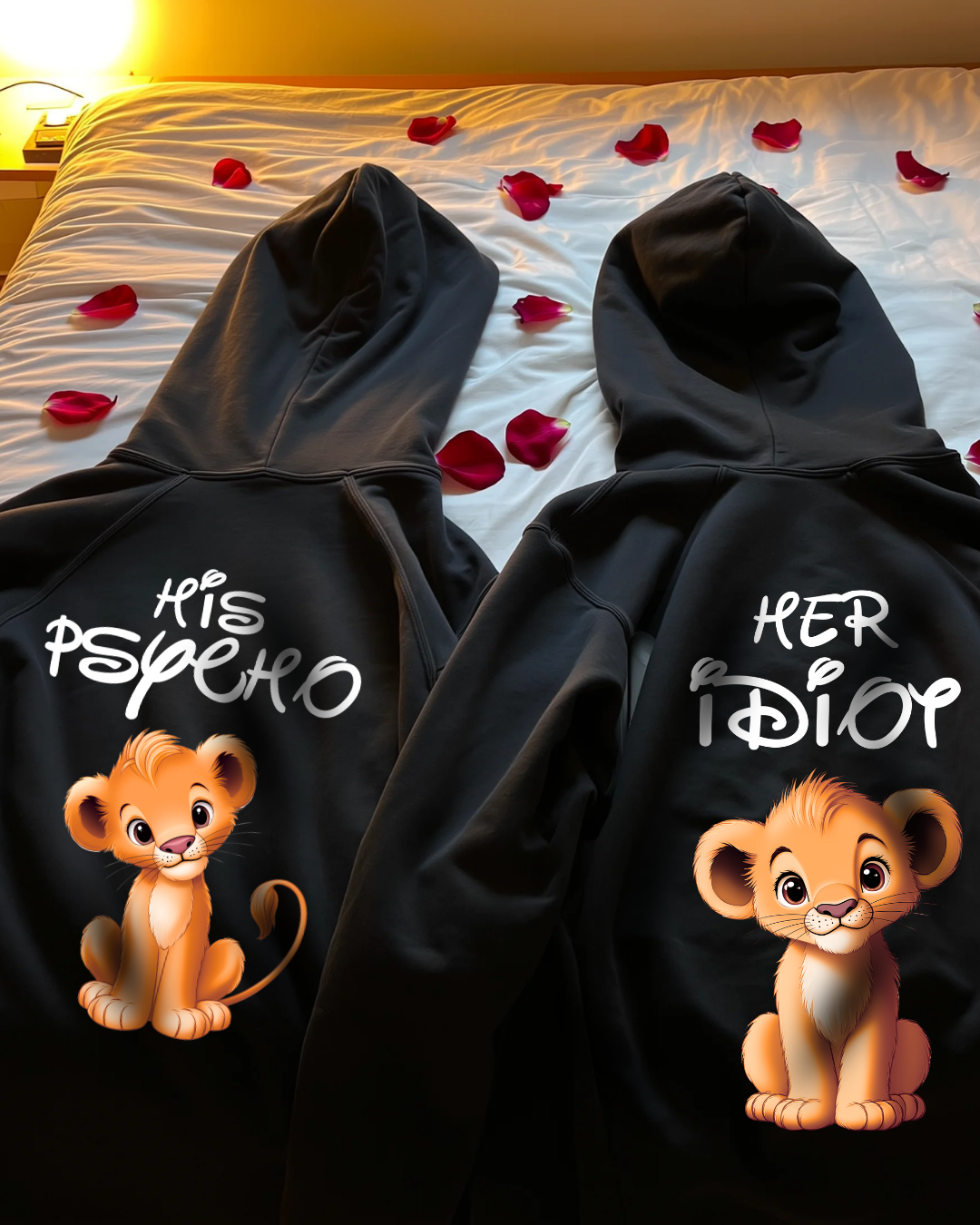 Idiot & Pyscho Lion - Couple Hoodie Bundle