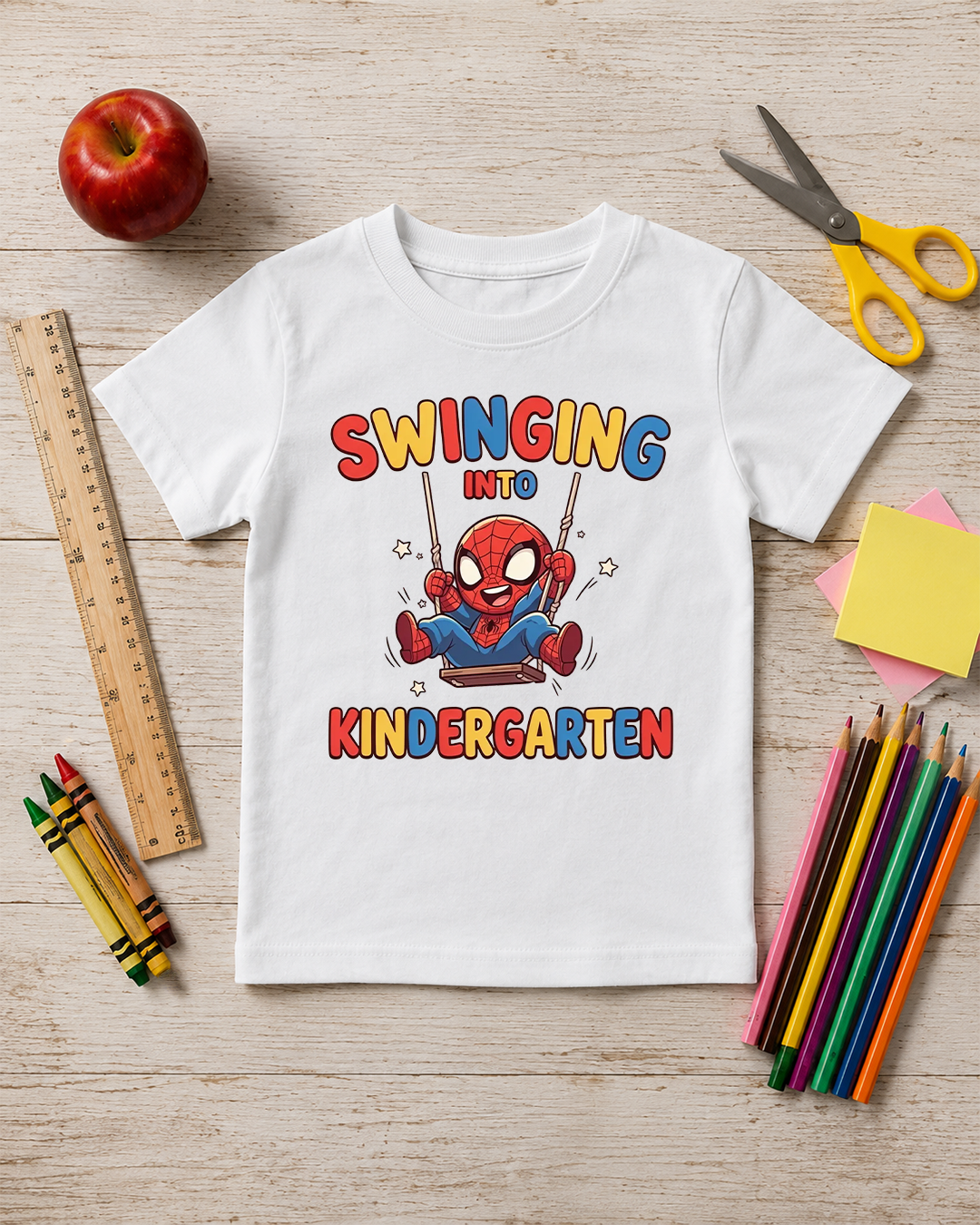 Swinging into Kindergarten - Perfect First Day Of School Shirt - Unisex