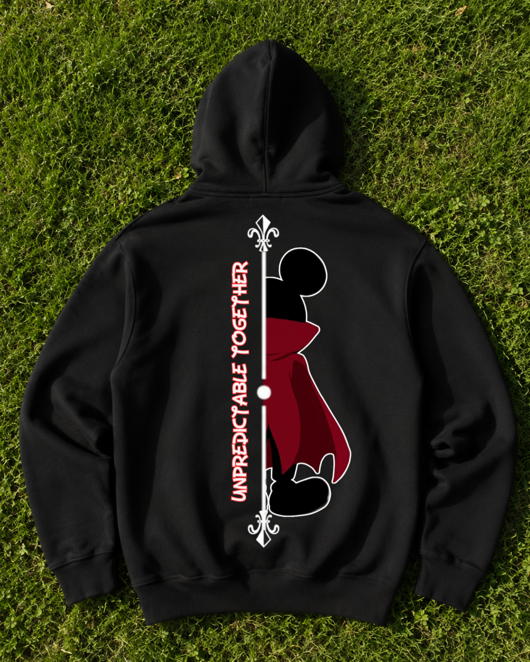 unpredictable together man - Hoodie Unisex Backprint