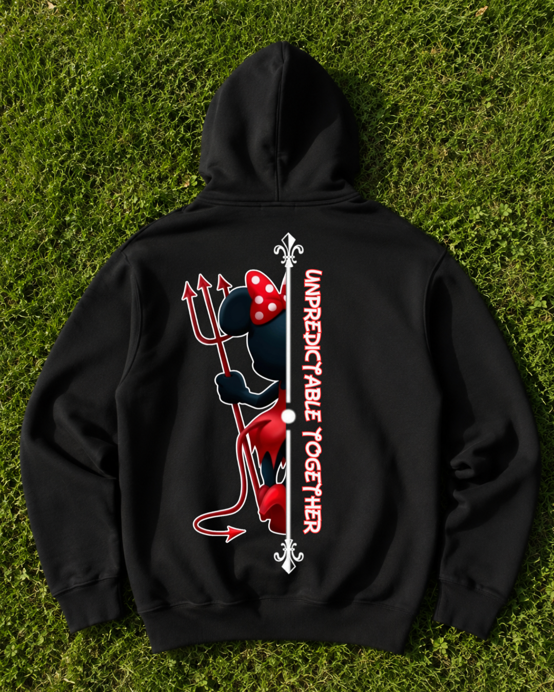 unpredictable together woman - Hoodie Unisex Backprint