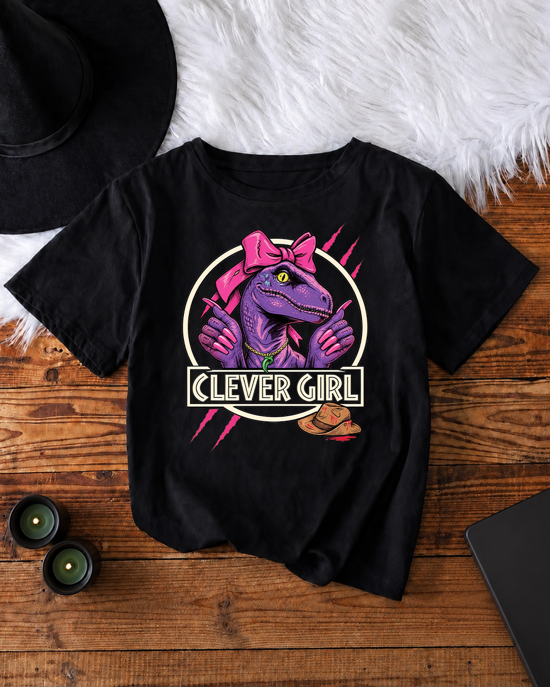 Clever Girl Dinosaur - Funny Halloween Shirt for Baddie Women